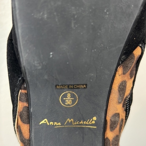 Anne Michelle Animal Print Cheetah Platform Stiletto Heels Size 8 - Picture 8 of 10